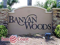 BANYAN WOODS Community Sign