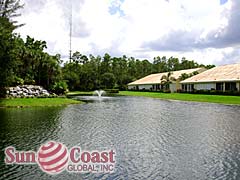 Magnolia Falls Community Lake with Fountain