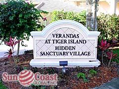 Hidden Sanctuary Village Community SIgn