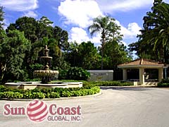 Villa Floresta Community Entrance with a Fountain